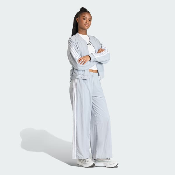 Grey Essentials 3-Stripes Lifestyle Woven Parachute Pants