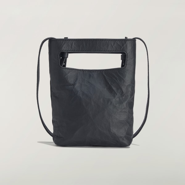 Black Y-3 Crinkle Leather Mini Bag