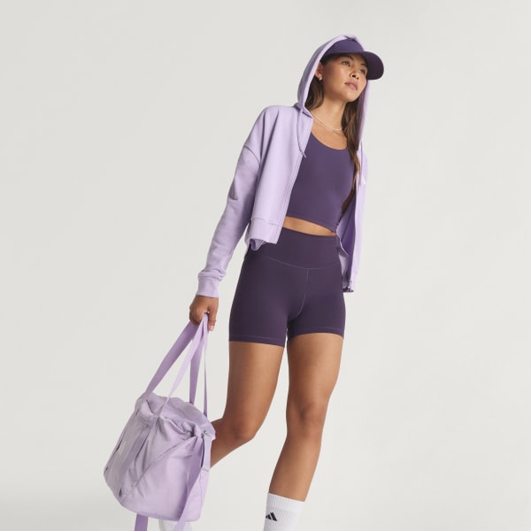 สีม่วง เสื้อกล้ามพร้อมบราซัพพอร์ตระดับปานกลาง adidas All Me