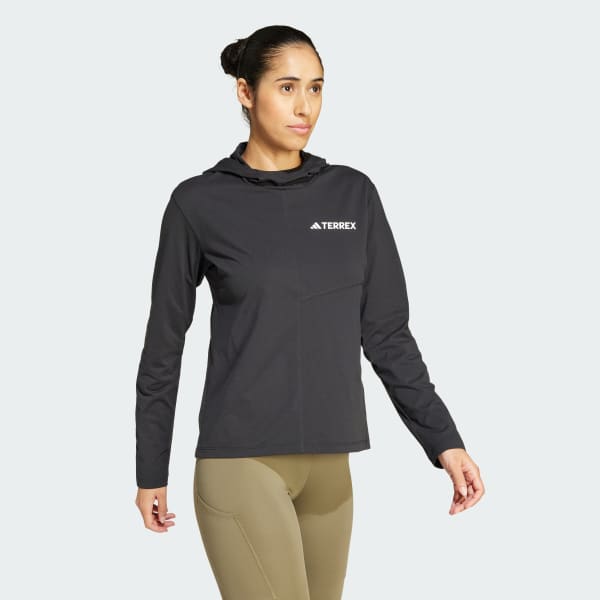 Black Terrex Multi Climacool Hooded Long Sleeve Top