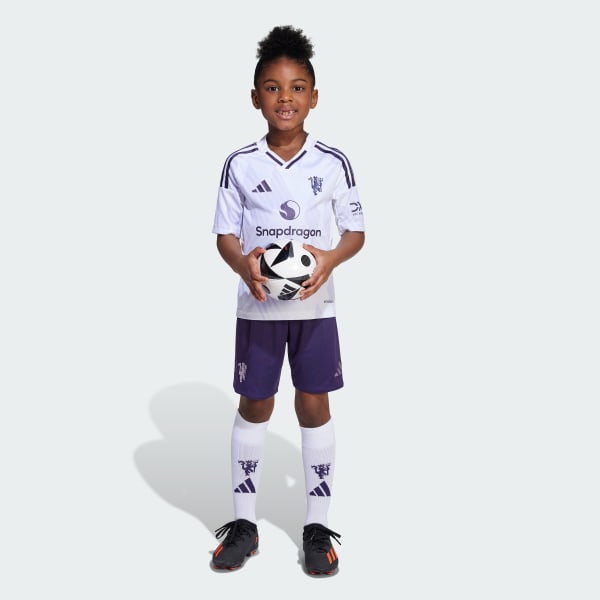 Putih Kit Away Mini Anak Manchester United 25/26