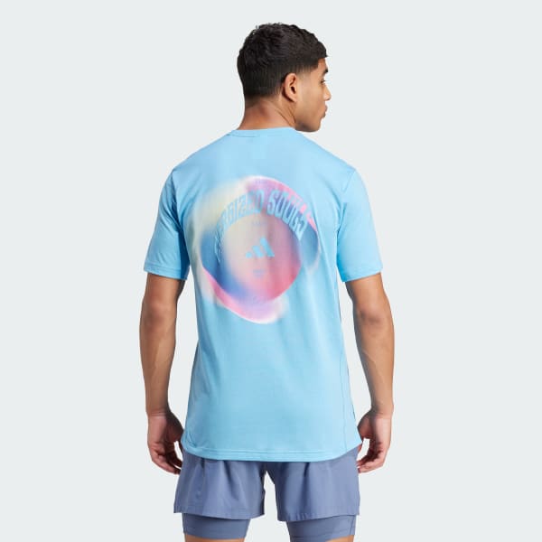 Azul Polera de Entrenamiento Yoga