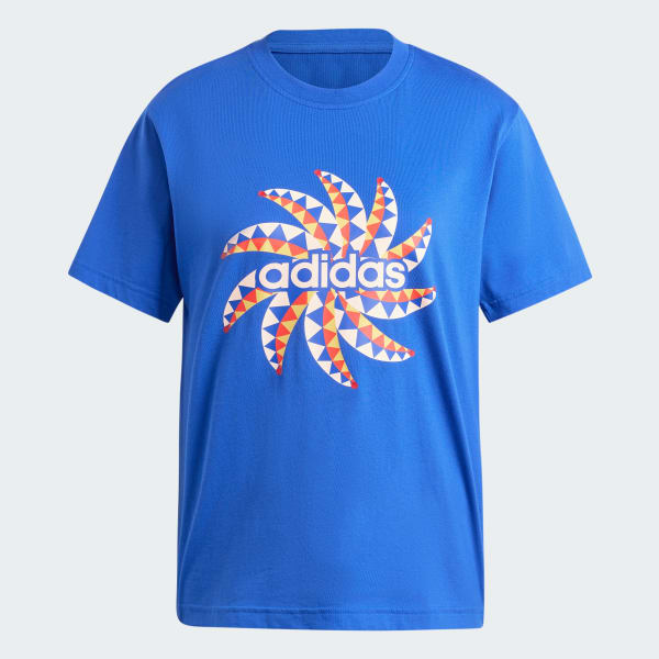 Azul Playera Estampada adidas x FARM Rio