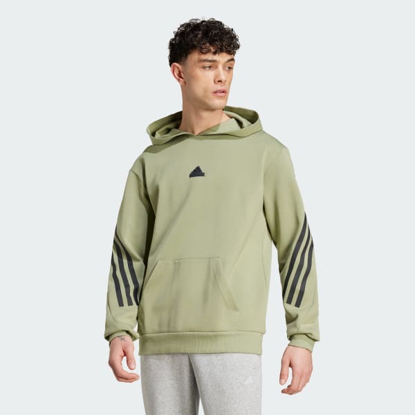 Vert Sweat-shirt à capuche 3 bandes Future Icons