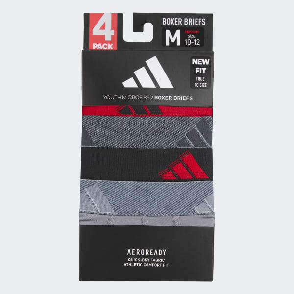 Youth Microfiber Boxer Briefs 4 Pack