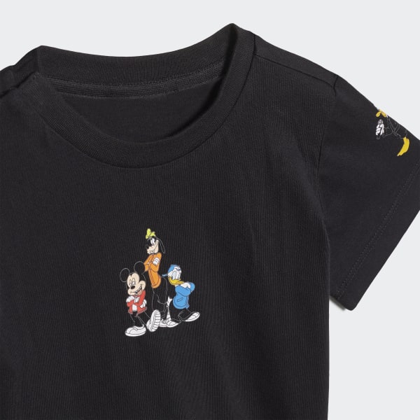 Negro Conjunto de Shorts y Camiseta Disney Mickey y Amigos JJV47