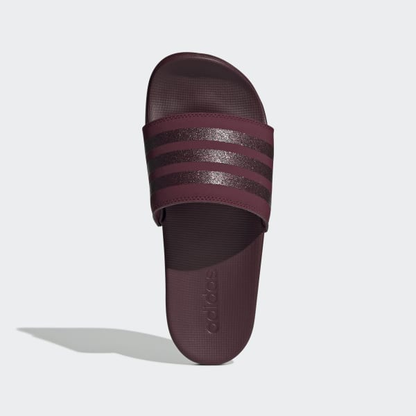 adidas adilette slides burgundy