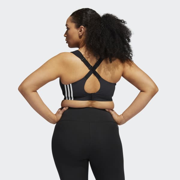 Noir Brassière adidas TLRD Impact Training Maintien fort (Grandes tailles)