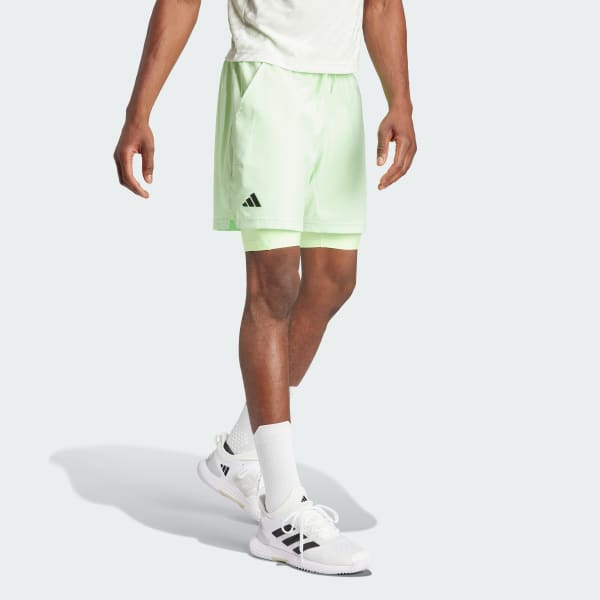 adidas Tennis HEAT.RDY Short en Inner Short Set Groen adidas