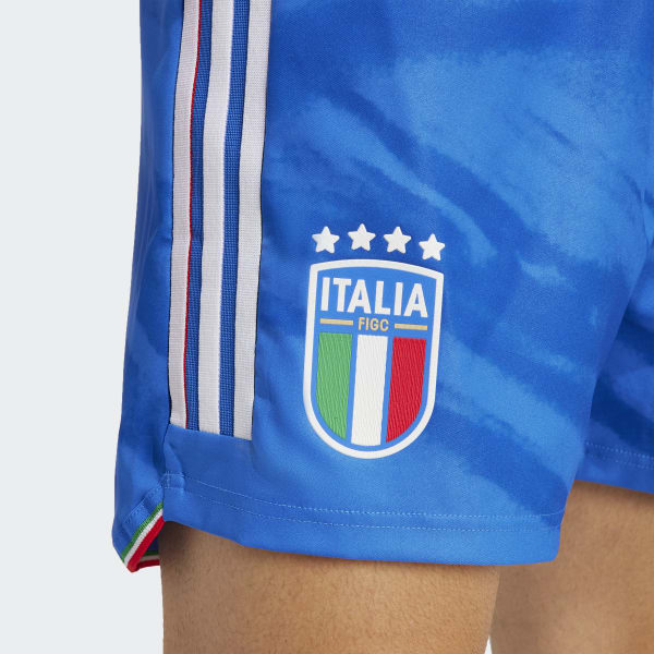 Bleu Short Domicile Italie 23 Authentique