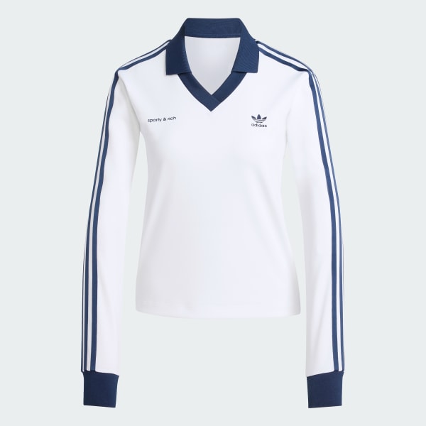 Adidas originals adicolor long sleeve football jersey in white deals