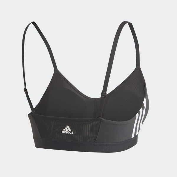 adidas All Me 3-Stripes Bra - Black, Women's Training