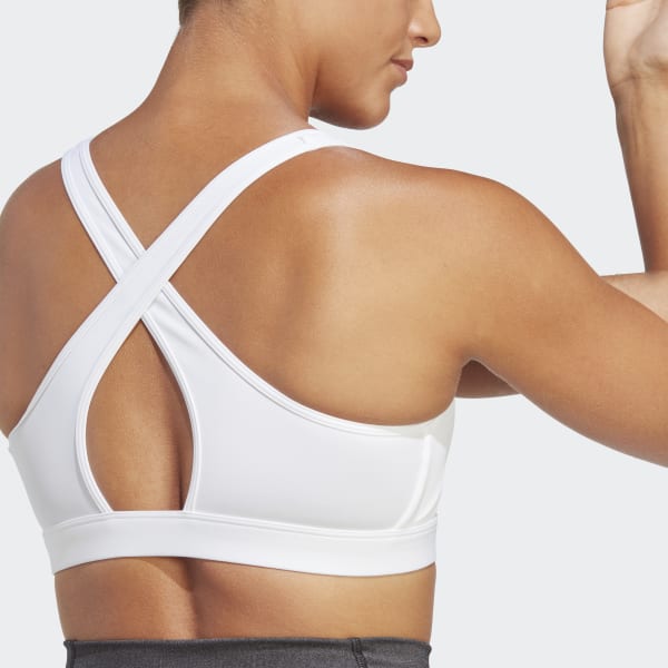 Blanc Brassière PowerReact Train Maintien moyen