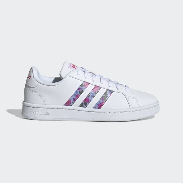 adidas white floral shoes