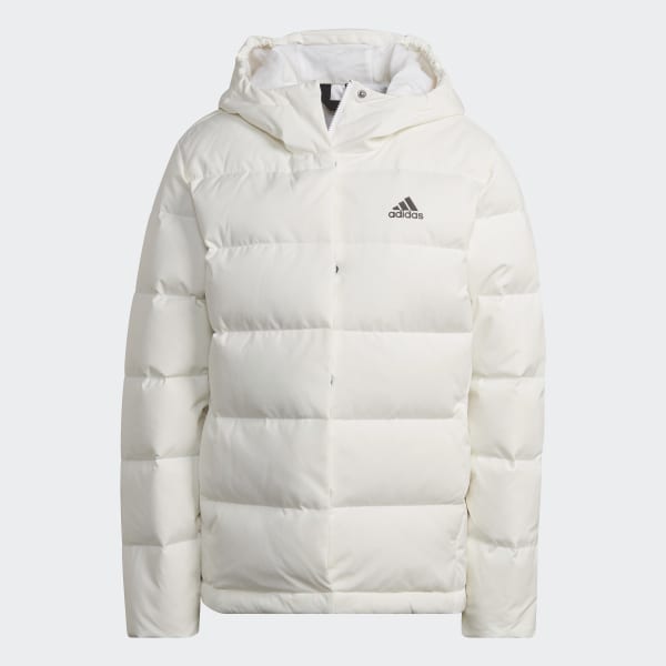 adidas Helionic Hooded Down Jacket - White | Women's Hiking | adidas US