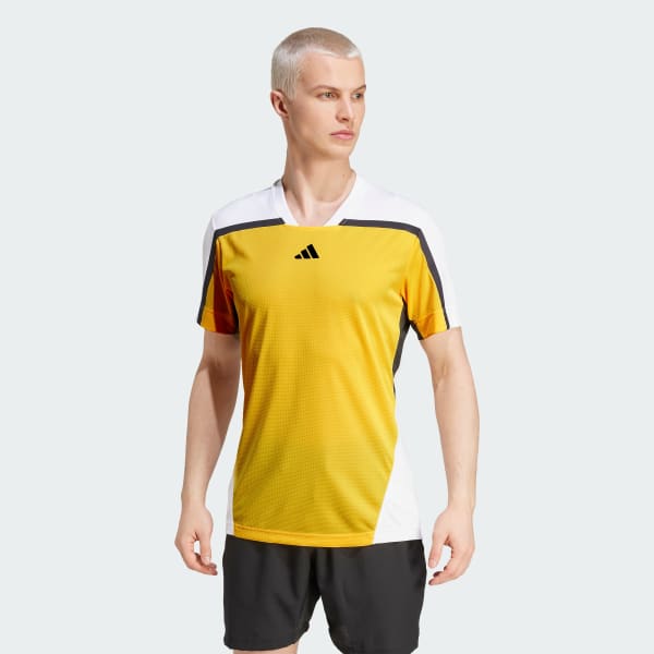 สีส้ม เสื้อยืดเทนนิส HEAT.RDY Pro FreeLift