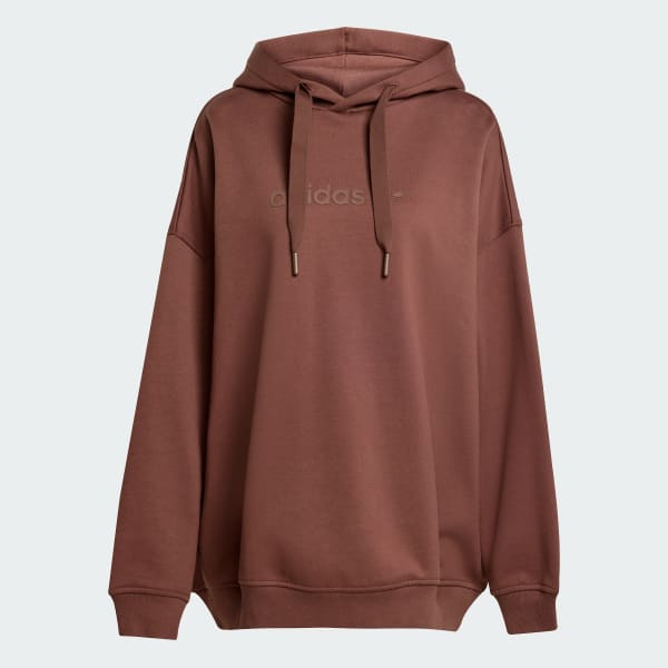 adidas Essentials Linear Oversized Hoodie Braun adidas Deutschland