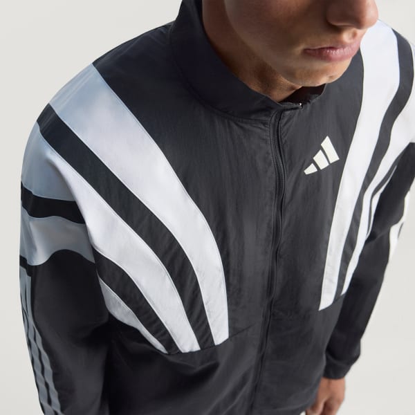 Schwarz Adizero Retro Running Jacke