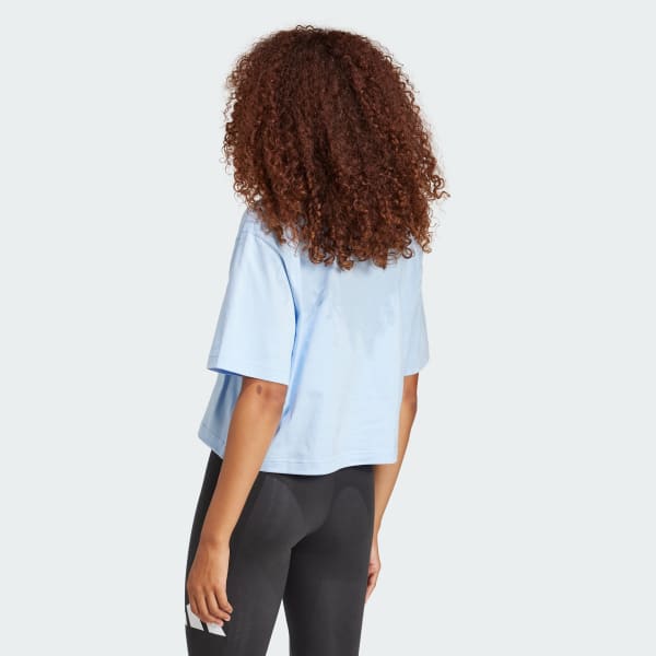 Μπλε Essentials Big Logo Boyfriend Tee