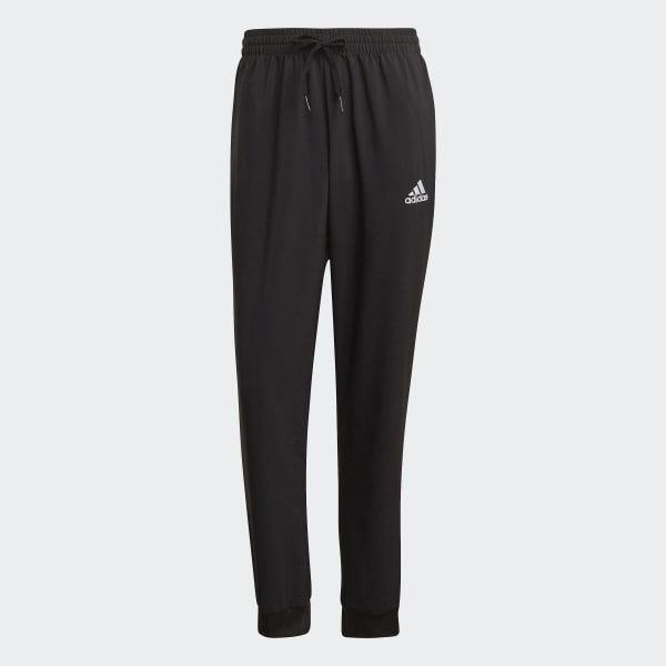 Black AEROREADY Essentials Stanford Tapered Cuff Embroidered Small Logo Pants