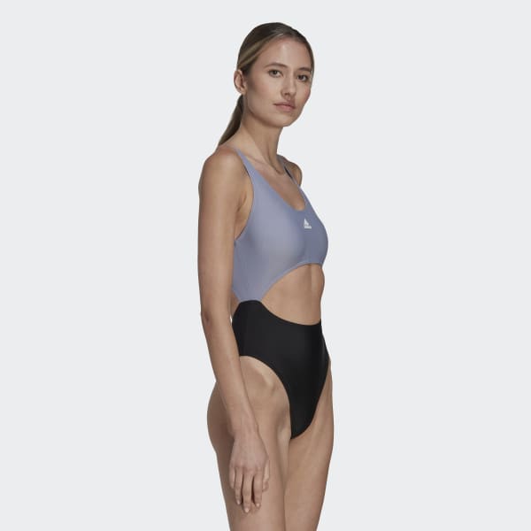 Lilla Colorblock badedragt