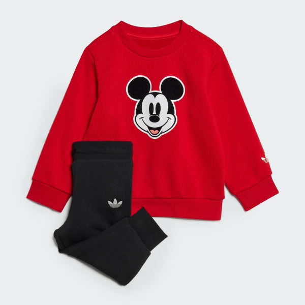 Rojo Conjunto Polerón y pantalón adidas x Disney Mickey Mouse (Bebé)