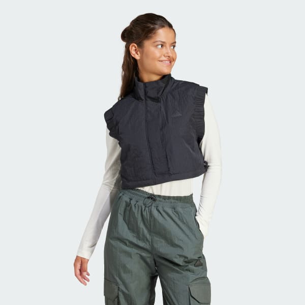 Noir Veste crop sans manches City Escape 