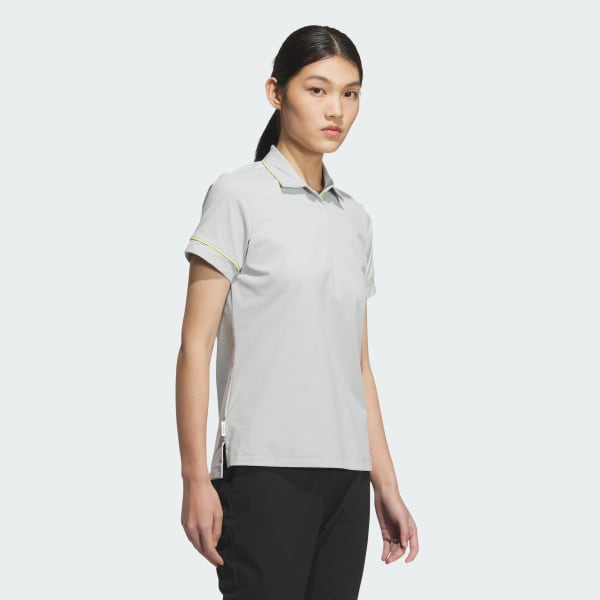 Grey Twistknit Short Sleeve Polo Shirt