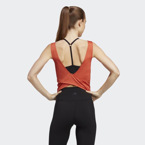 adidas Yoga Studio Crop Tank Top - Red | Women\'s Yoga | adidas US | 