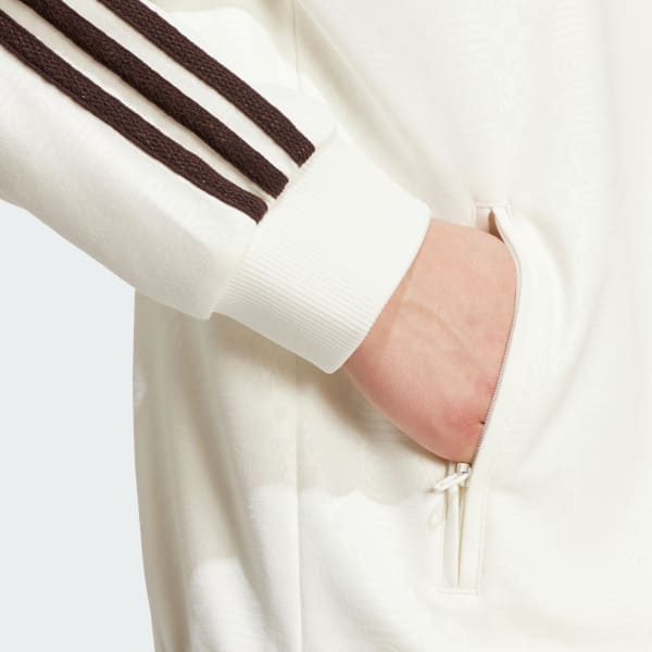 adidas '80s Premium Embossed 3-Stripes Track Top - White