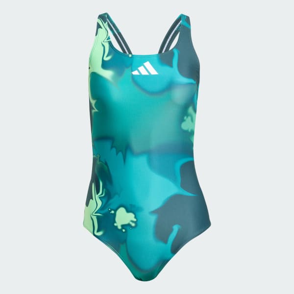 Groen Tie-Dyed Graphic V-Back Badpak