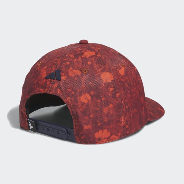 Red 3-Stripes Printed Tour Golf Hat