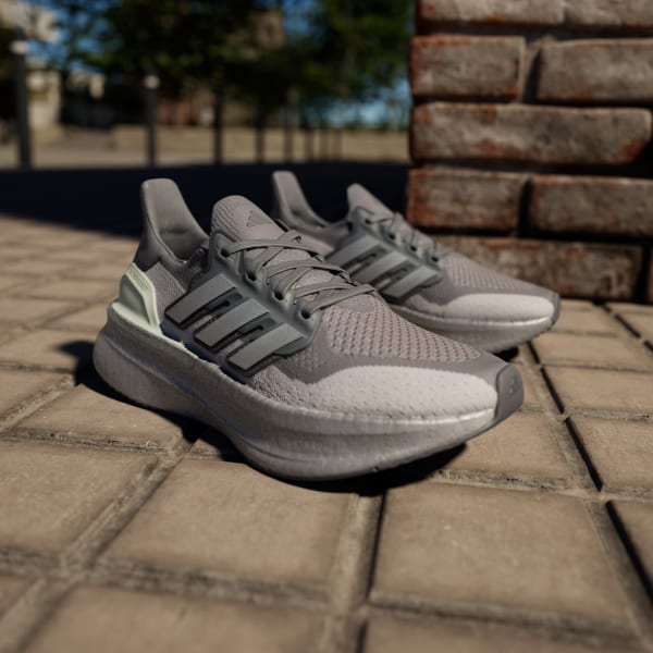 Men's adidas ultra boost running shoes grey sales