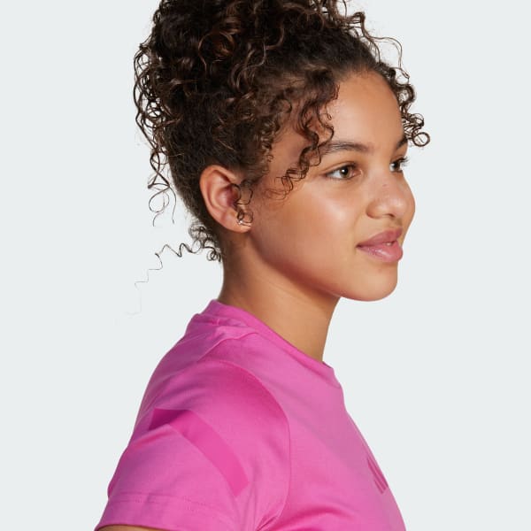 adidas Z.N.E. Fitted Crop Tee Kids - Pink | Free Shipping