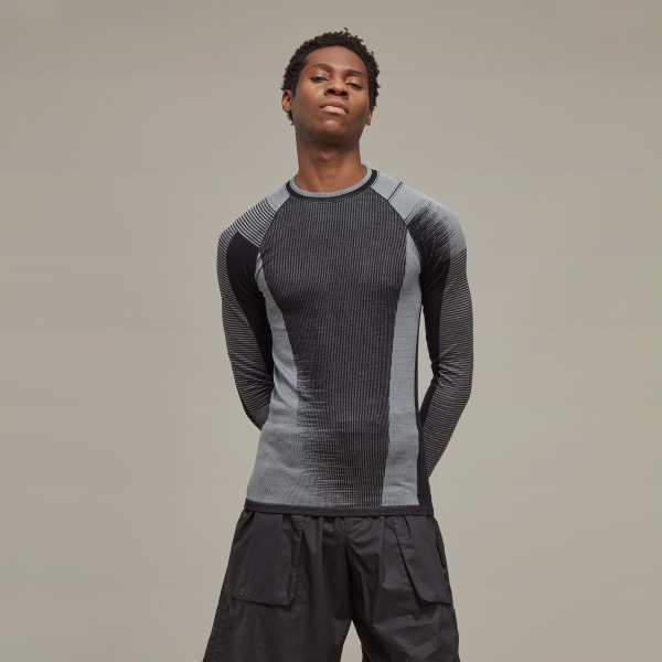Sort Y-3 Engineered Knit Long Sleeve Baselayer T-shirt