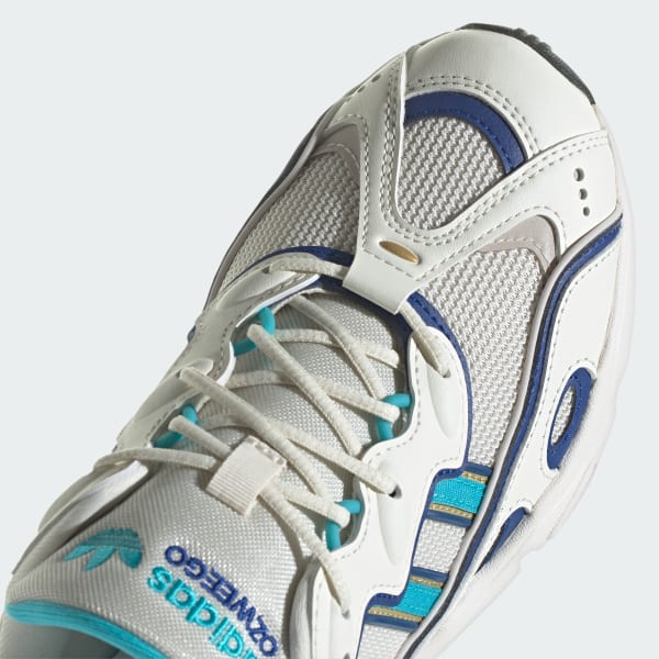 Adidas originals ozweego trainers in white and blue outlet