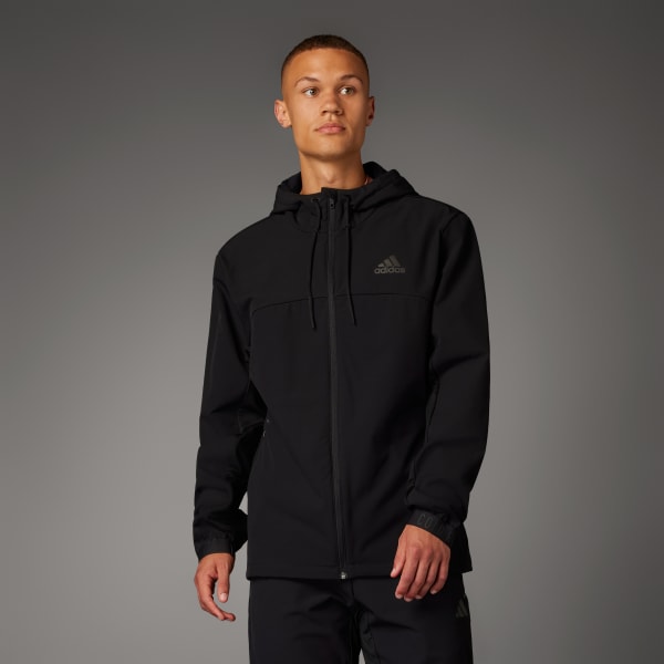 adidas COLD.RDY Full-Zip Workout Hoodie - Black | adidas UK