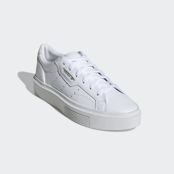 adidas originals super sleek sneakers in white