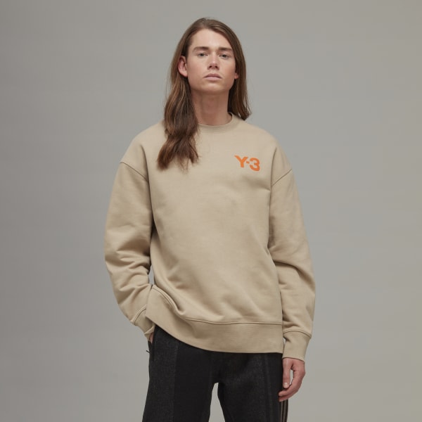 adidas Y-3 Classic Chest Logo Crew Sweatshirt - Brown | Men's