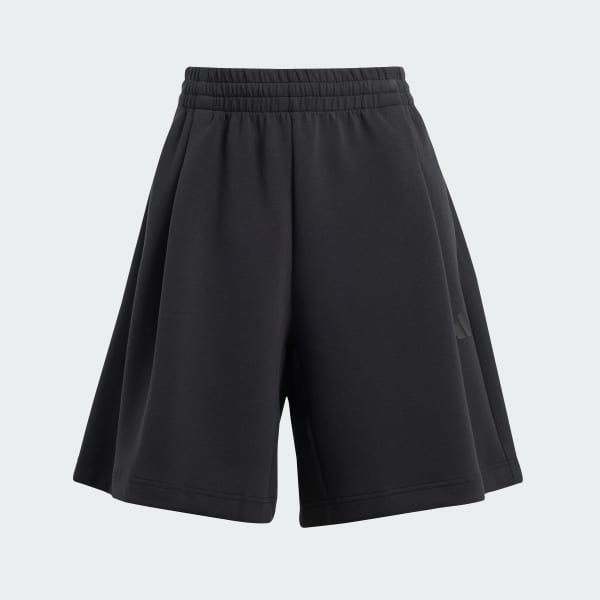 Black SOFT LUX PLEATED SHORTS