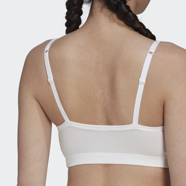 adidas Adicolor Comfort Flex Cotton Bralette Underwear - White, Women's  Lifestyle
