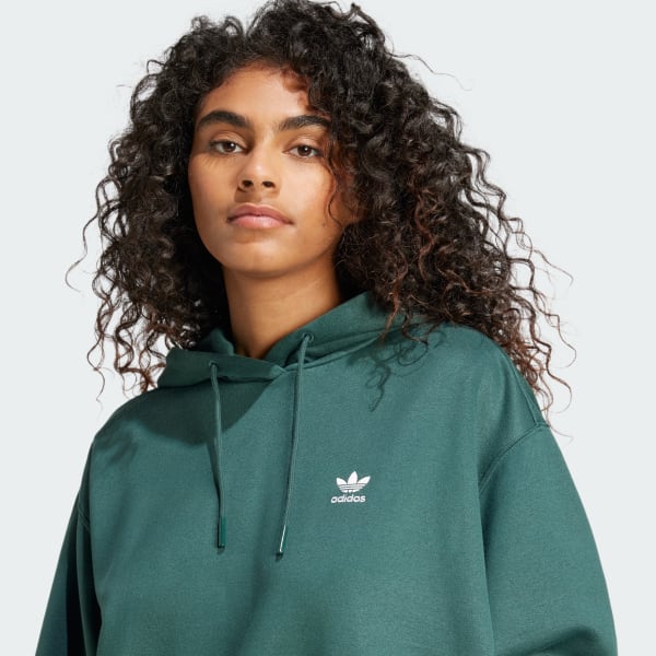 adidas Adicolor Trefoil Oversized Hoodie Green Free Shipping with adiClub adidas US