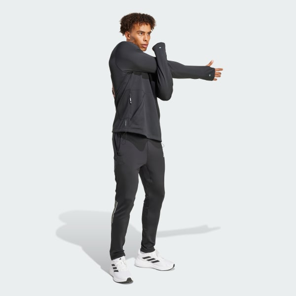 Zwart Own the Run Runners Hoodie (Uniseks)