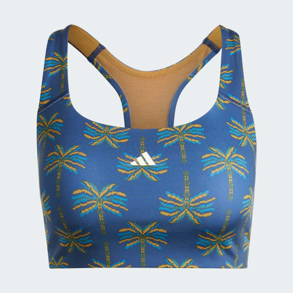 Blue adidas x FARM Rio Medium-Support Bra