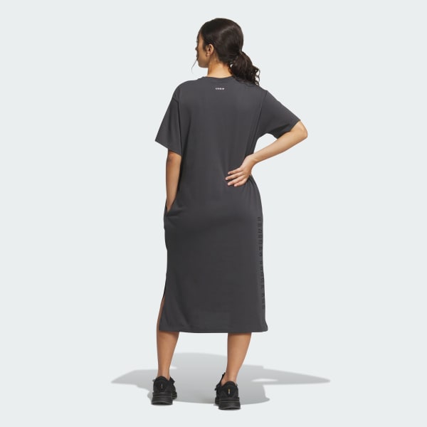 adidas Wording Loose Fit Single Jersey Tee Dress Grey adidas Singapore
