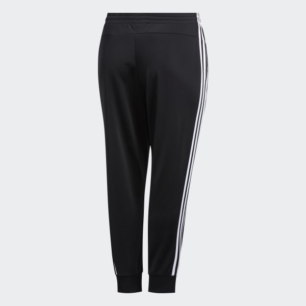 Black Essentials Cuffed Tricot Pants (Plus Size) 26163