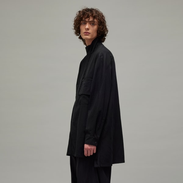 Black Y-3 Washed Twill Overshirt