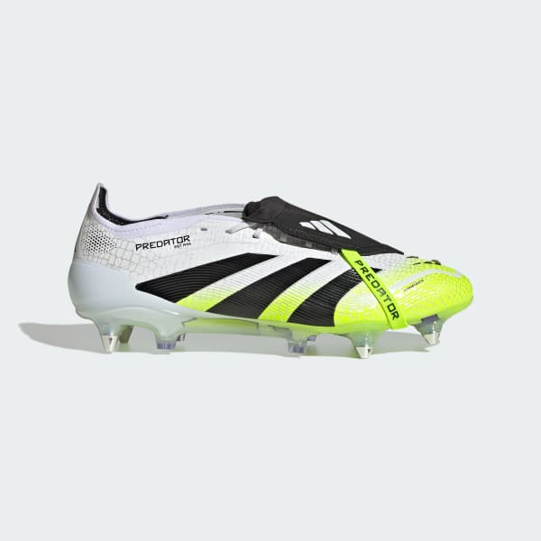 White Predator Elite Fold-Over Tongue Soft Ground Boots