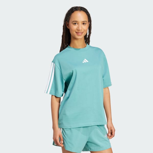 Turquoise Essentials 3-Stripes Boyfriend T-shirt