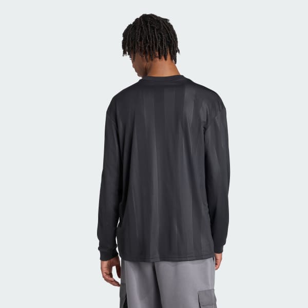 adidas Long Sleeve Jacquard Jersey - Black | Free Shipping with